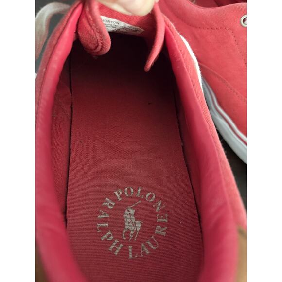 Men\'s Polo Thorton Red Sz 10.5 D Lace Up Sneaker Shoes Clean Preppy main image 4